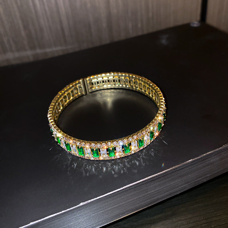 Women's Personality Full Diamond Spring Square Design Rings