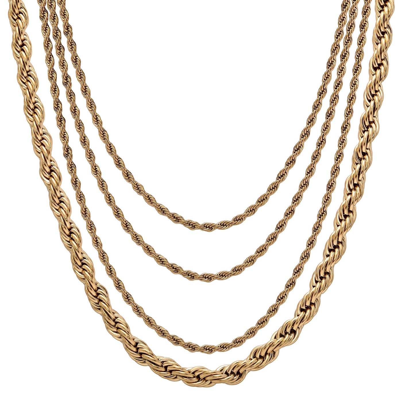Thickened Encrypted Stainless Steel Hemp Flowers Necklaces