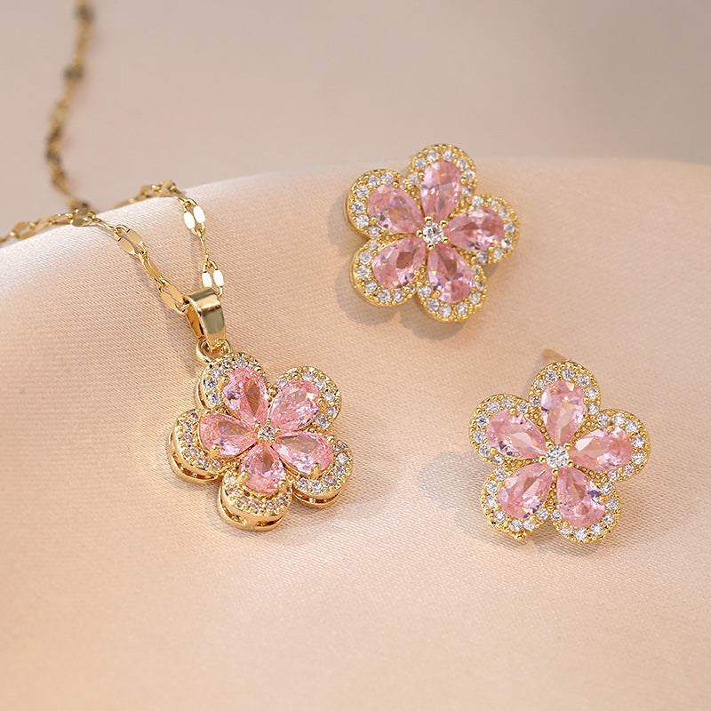 Flower Special Interest Light Luxury Design Necklaces