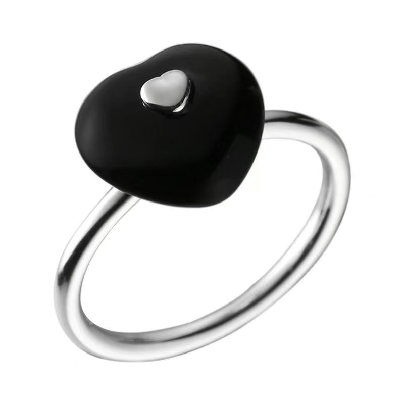 Sterling Sier Black Onyx Niche Suit Love Necklaces