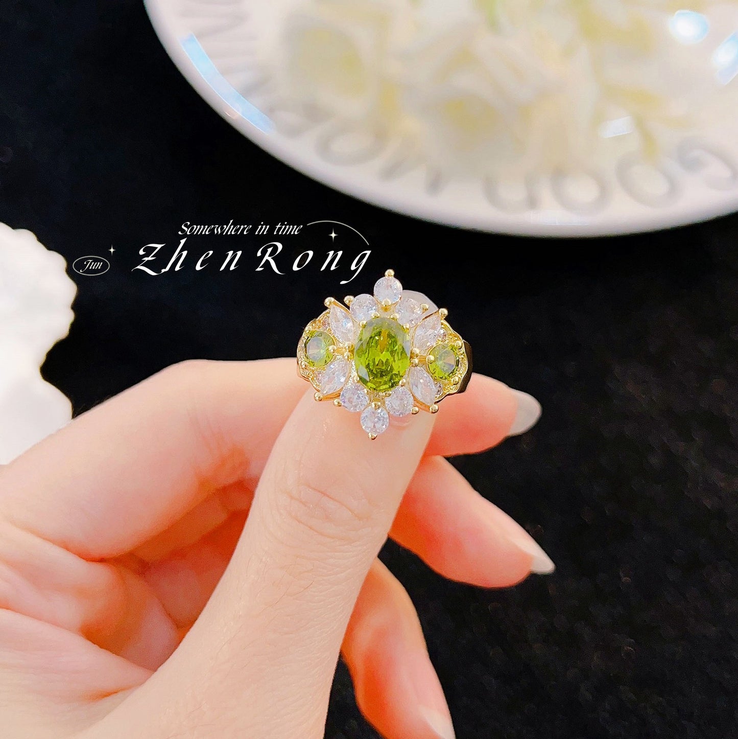 Gems Female Open Middle Ancient Graceful Rings