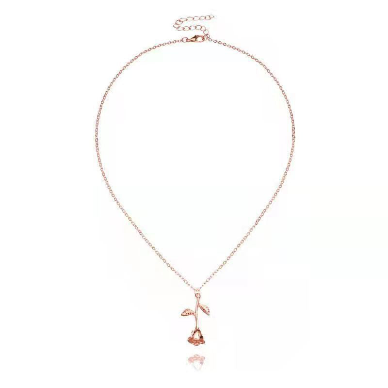 Cute Little Prince Rose Series Hand Painting Light Luxury Jewelry Set