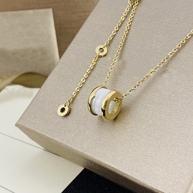 Colliers en céramique pour femmes et hommes, Version haute, plein de diamants, petite taille, printemps