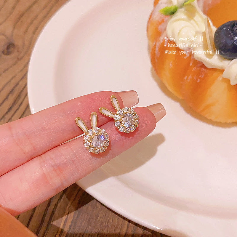 Light Luxury Minority Three-piece Set Bunny Necklaces