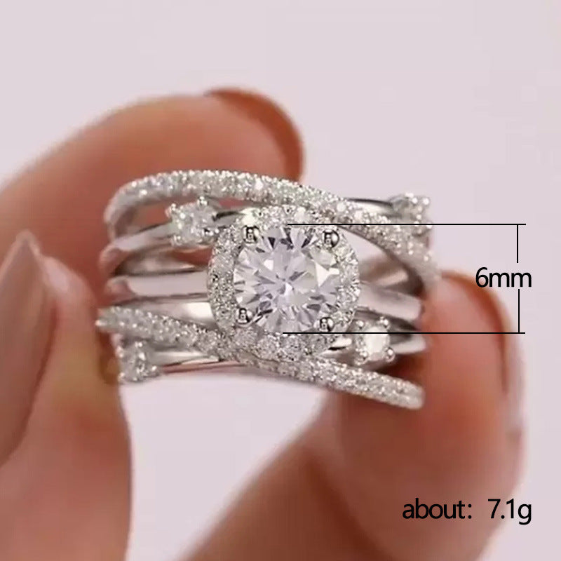 Shi Accessories Fashion Winding Zircon Trend Rings