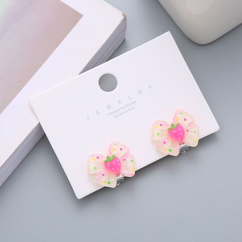 Children's Cute Vegetable Flower Korean Resin Ear Clip