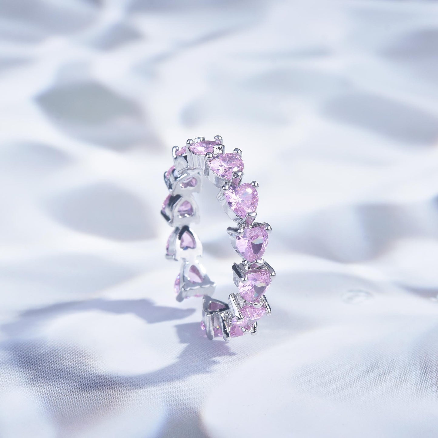 Women's Broadcast Heart-shaped Yellow Diamond Artificial High Carbon Rings