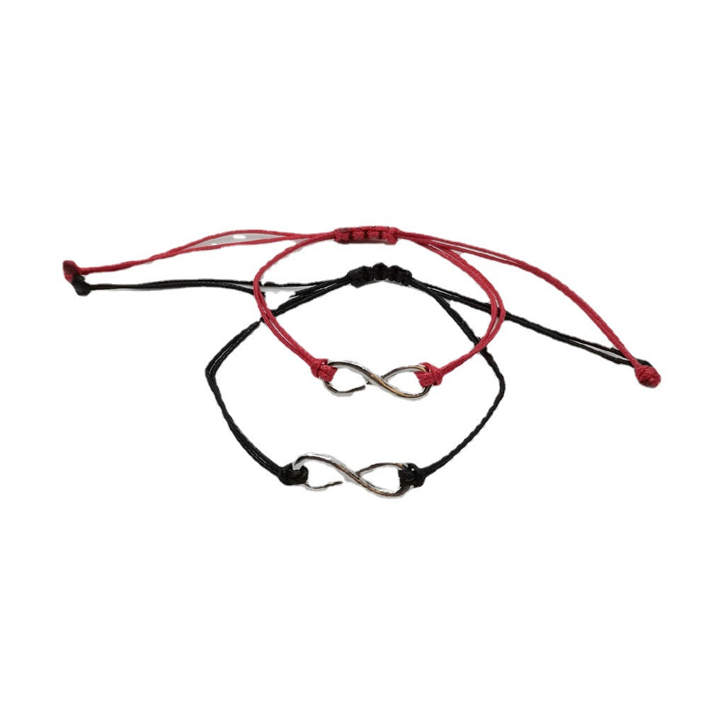 Einfache, handgewebte, verstellbare Armbänder aus Legierung