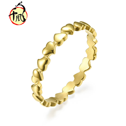 Women's Titanium Steel Little Finger Stackable Stainless Rings