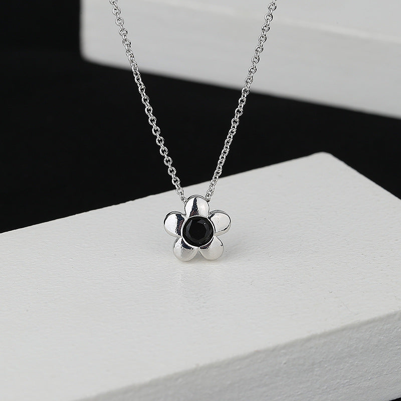 Colliers en diamant pour femmes, petite fleur, simples, doux et cool