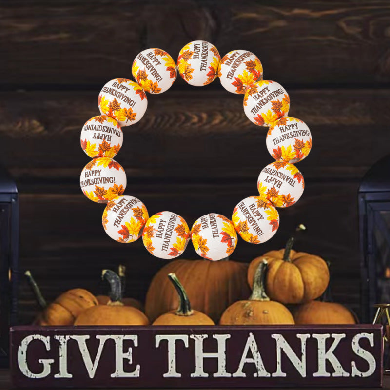 Damen & Herren Herbst Thanksgiving Kreative Mode Atmosphäre Ahornblatt Pilz Druck Armbänder