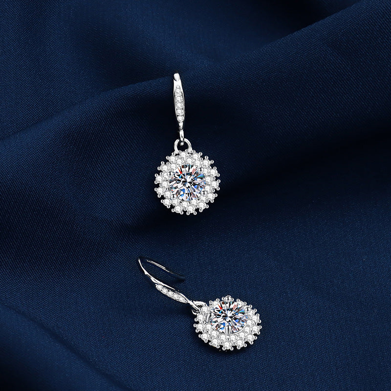 Creative Design Sunflower Ear Hooks Style Earrings