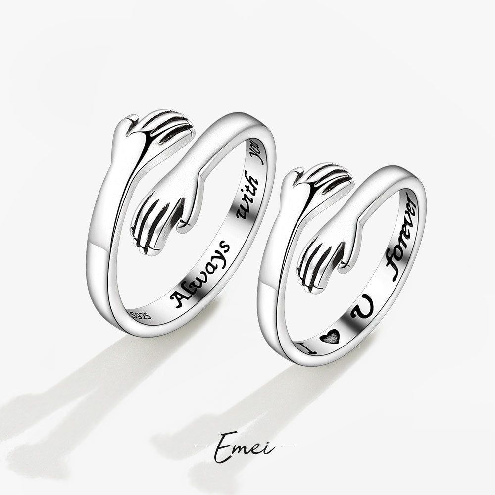 Love Hug Couple Korean Fashion Personalized Rings