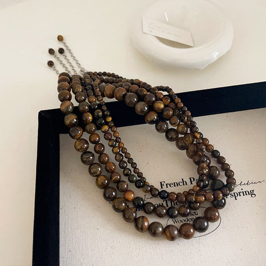 Women's Stone Beaded Design Sense Niche Simple Necklaces