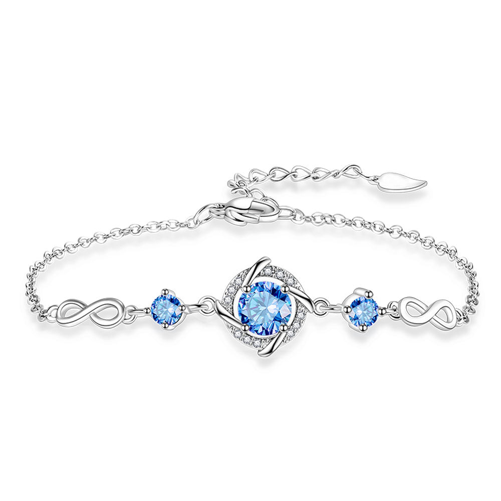 Women's Four-leaf Clover Ear Diamond Windmill Rotating Jewelry Set