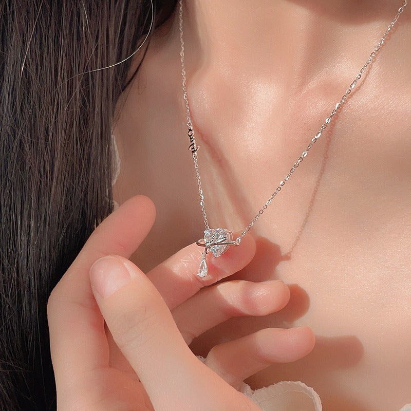 Women's Sterling Sier Style Accessories Love Pendant Valentine's Necklaces