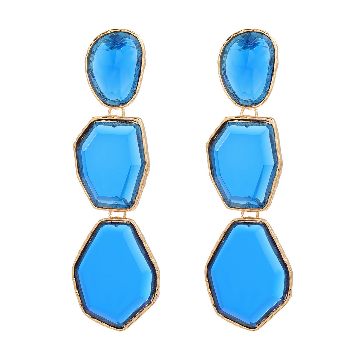 Women's Trendy Geometric Alloy Resin Bohemian Party Earrings