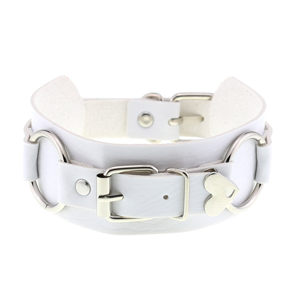 Colliers de ceinture personnalisés en cuir punk Heart Love