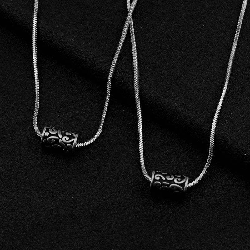 Steel Vintage Cloud Pattern Small Waist Necklaces