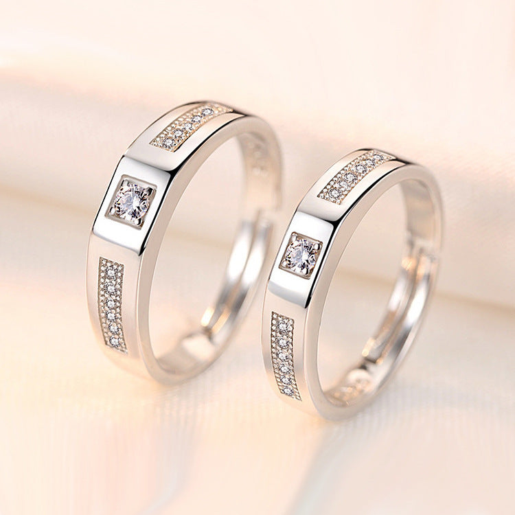 Women's & Men's & Trendy Sier And Word Gang Drill Rings