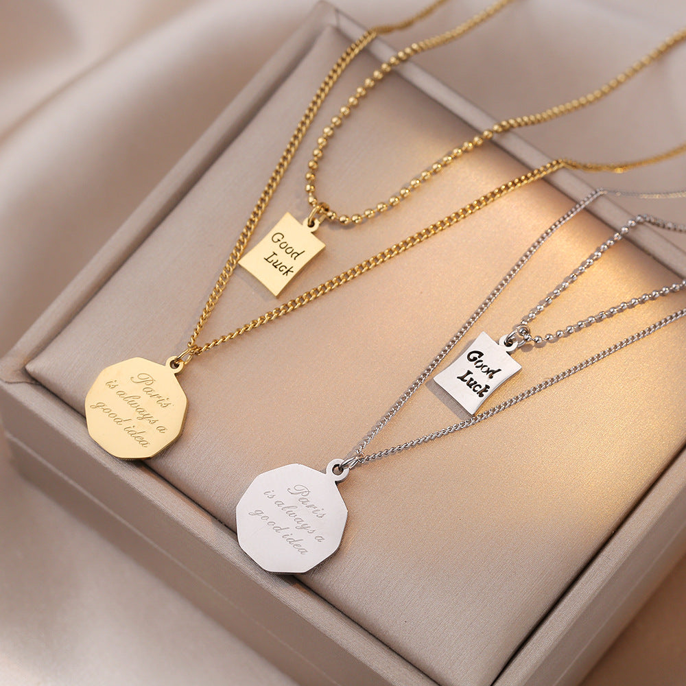 Women's Trendy Cold Sweater Chain Hip Hop Necklaces