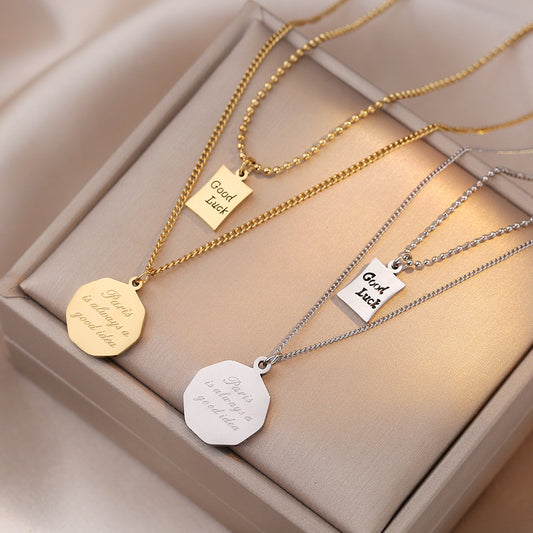 Women's Trendy Cold Sweater Chain Hip Hop Necklaces