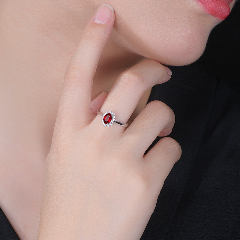 Bunte Edelstein-Prinzessin-Verlobungsringe für Damen, klassische Voll-Strass-Zirkon-Ringe