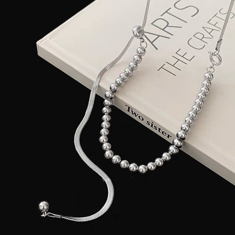 Bead Skewers Pull-out Fashion Style Tassel Long Sweater Necklaces