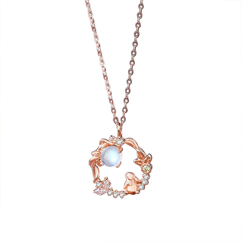 Colliers Mori en forme de lapin pour femmes, Design en argent Sterling, mode nationale