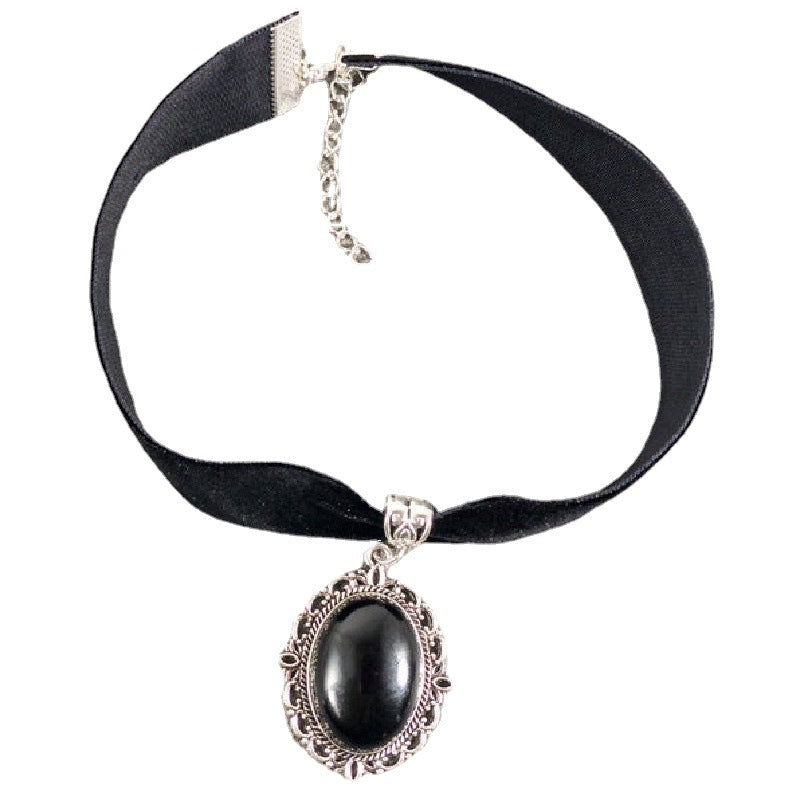 Schwarze Bolo-Krawatten-Halsketten aus Denim mit Strasssteinen für Herren