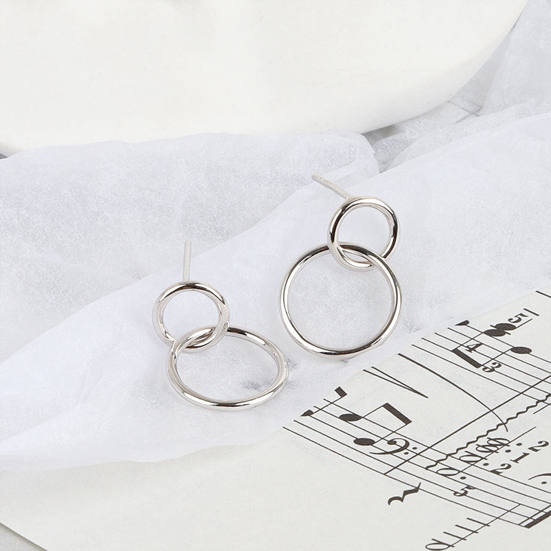 Women's Elegant Jewelry Exaggerated Big And Small Earrings