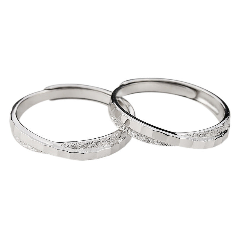 Women's & Men's & And One Pair Niche Carven Design Diamond Fashion Open Rings
