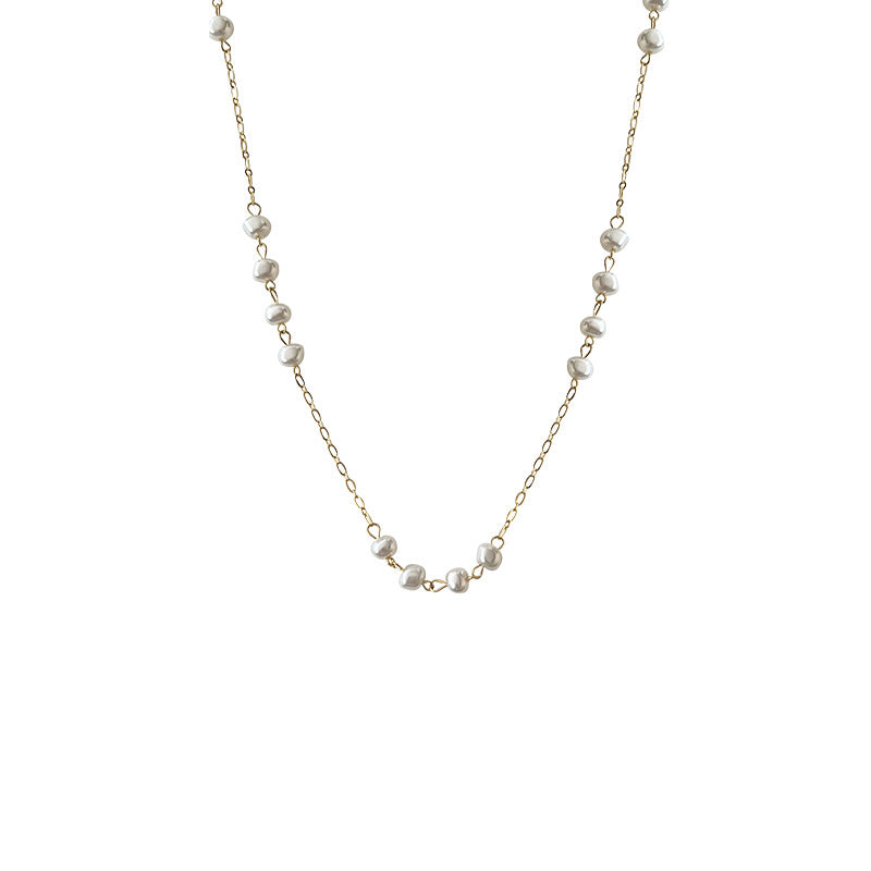 Chaîne de pull en perles pour femmes, colliers légers de luxe pour minorités