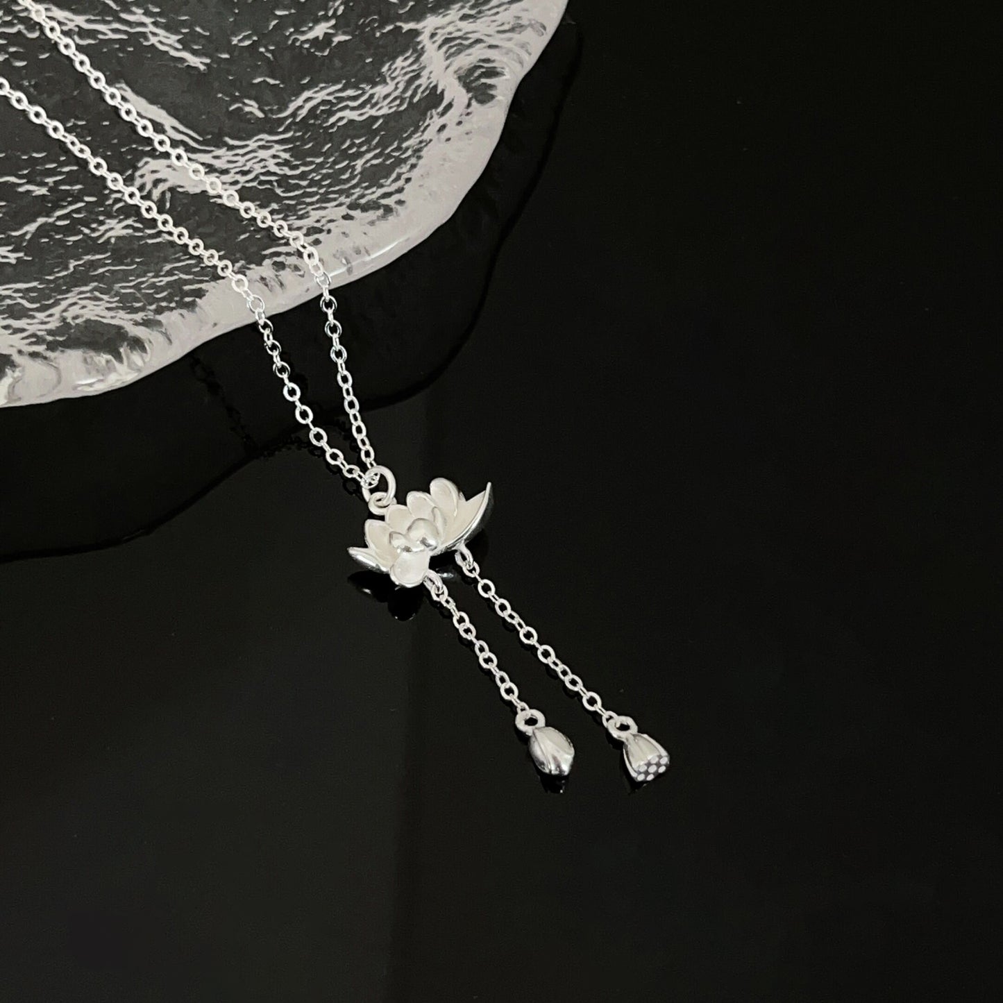 Women's Sterling National Style Design Lotus High-grade Necklaces