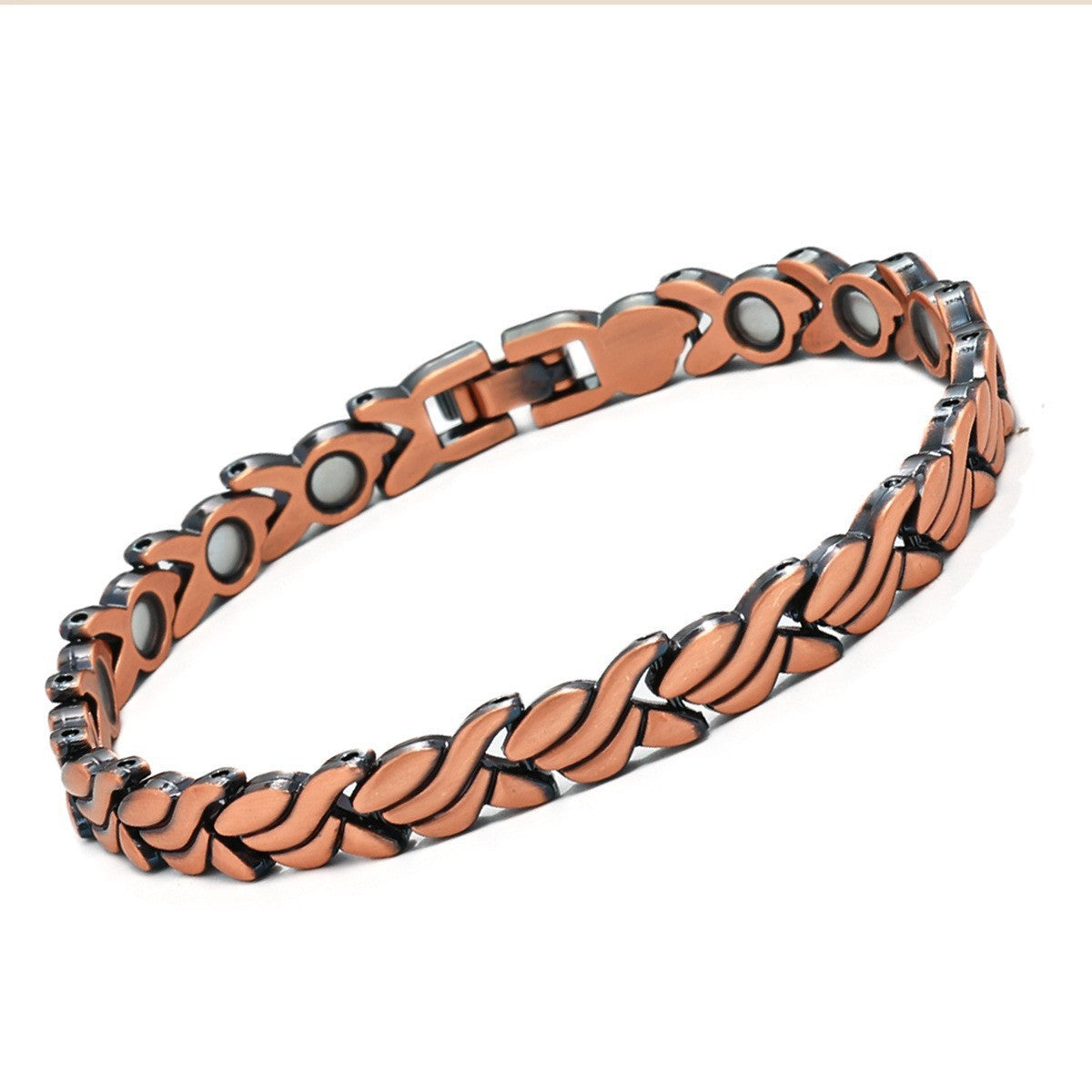 Women's & Men's Magnetic Detachable Trendy Cool Rhinestone Zinc Bracelets