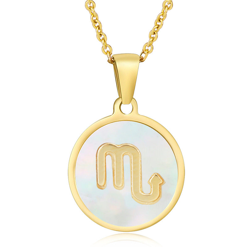 Shell Twee Constellations Stainless Constellation Pendant Necklaces