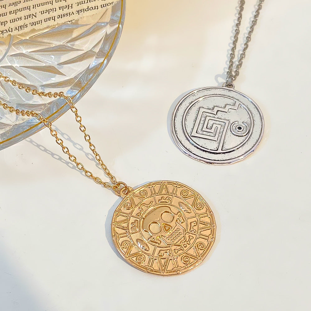 Men's Movie Ornament Pirates Of The Caribbean Gold Necklaces