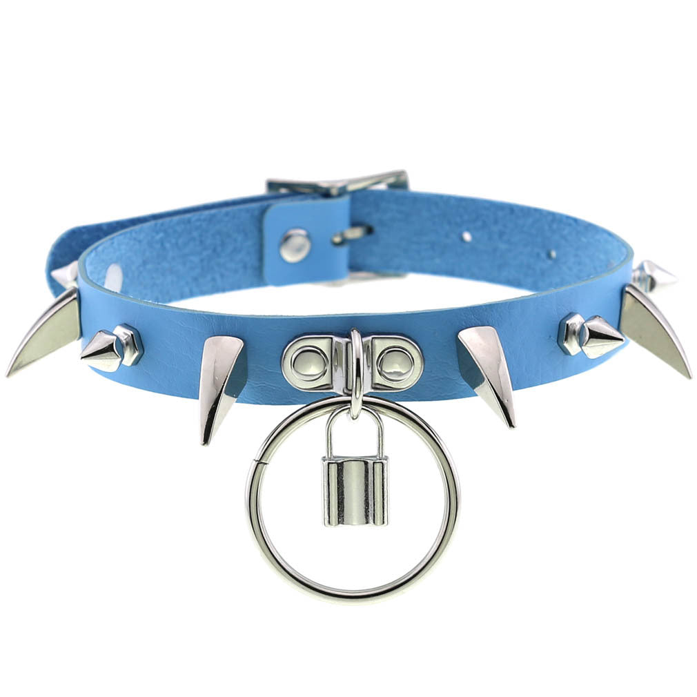 Collier à rivets en corne de cuir, colliers suspendus de personnalité