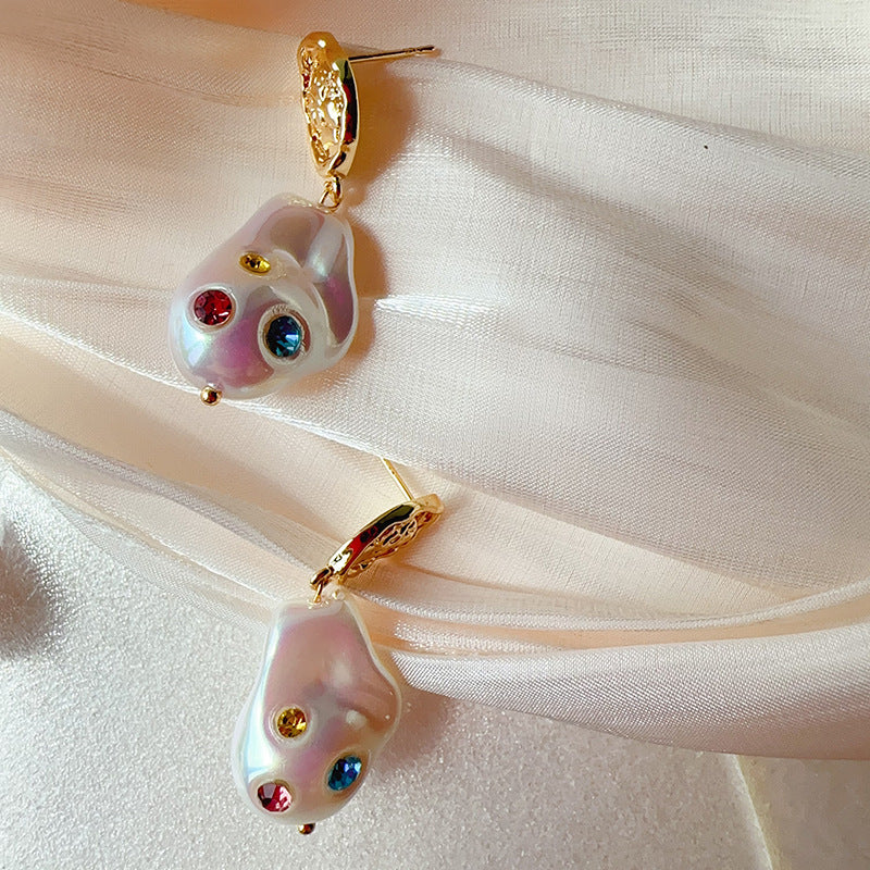 Aesthetic Magazine Touching Worker Baroque Colorful Crystals Earrings