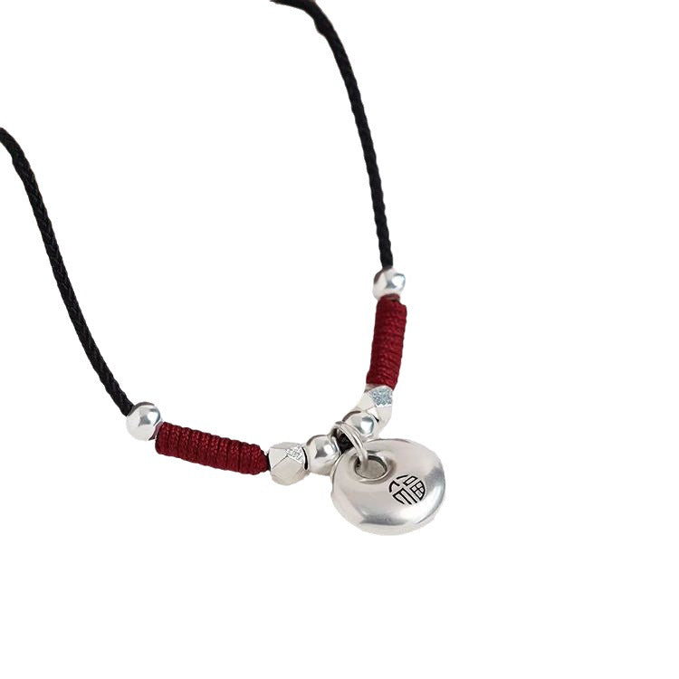 Colliers de clavicule en argent sterling avec serrure de sécurité pour femme