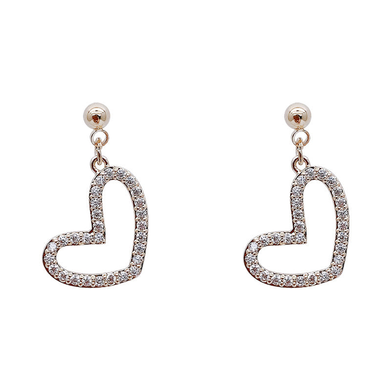 Love Pendant Elegant High Sense To Make Round Face Earrings