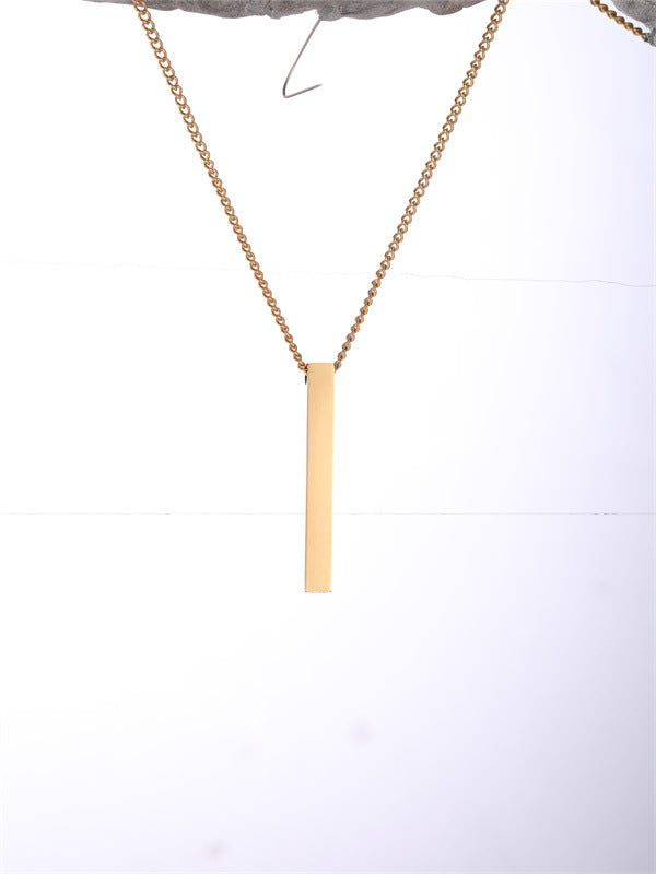 Simple Titanium Steel Cold Style Temperament Wild Hip Hop Geometric Necklace