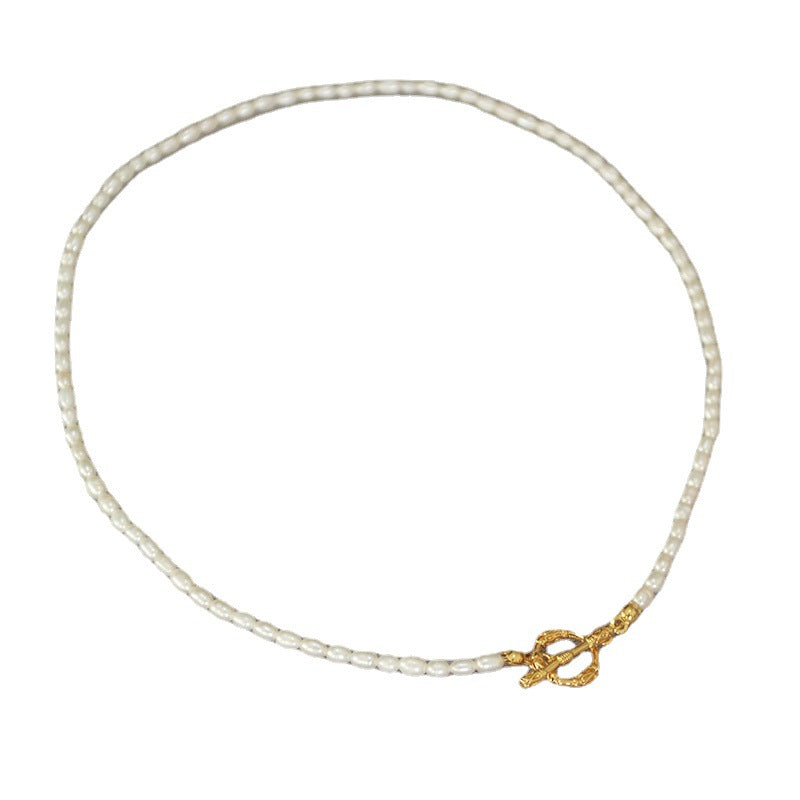 Colliers rétro de fleurs de vigne à petites perles et grains