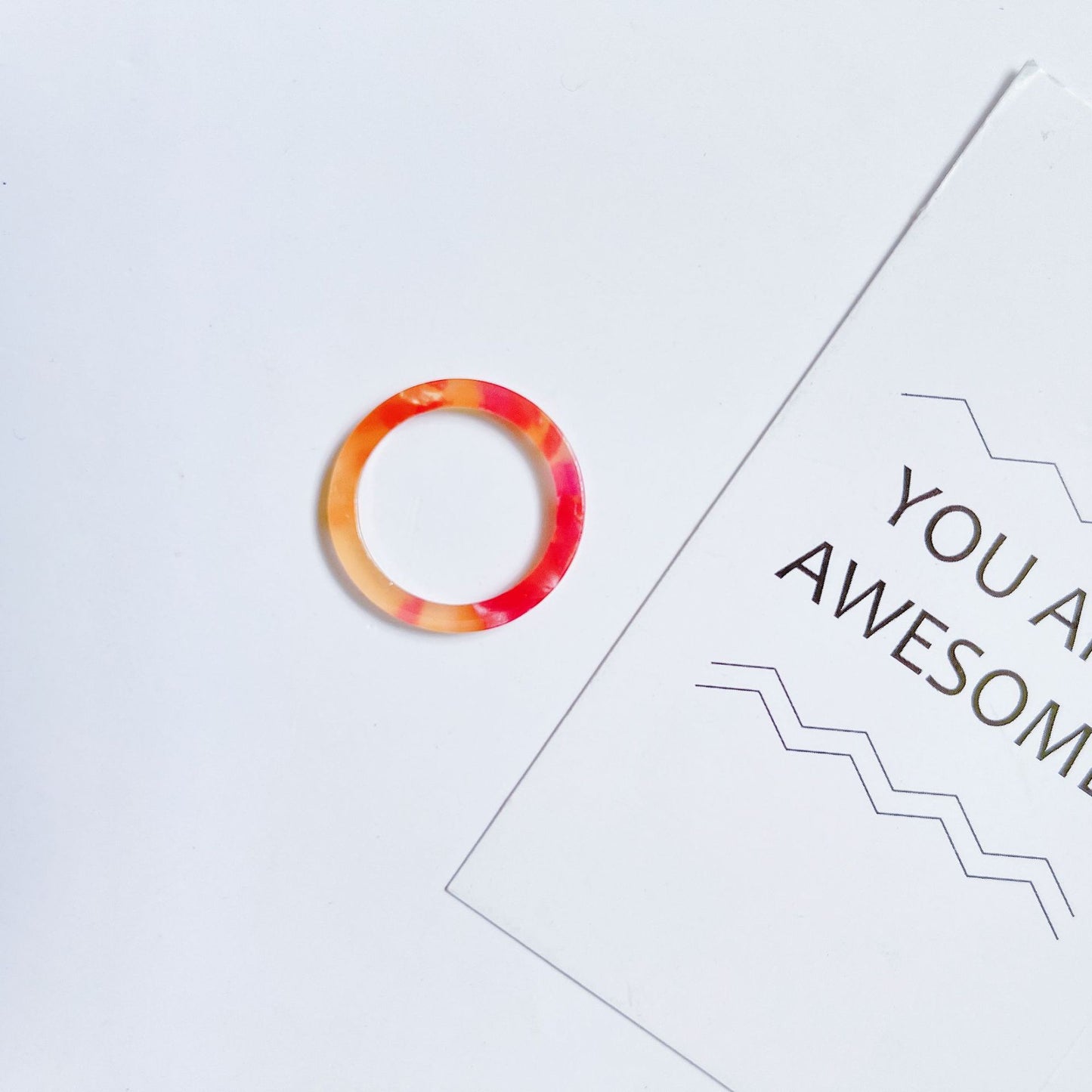 Acrylic Acetate Simple Fashion Young Personalized Rings