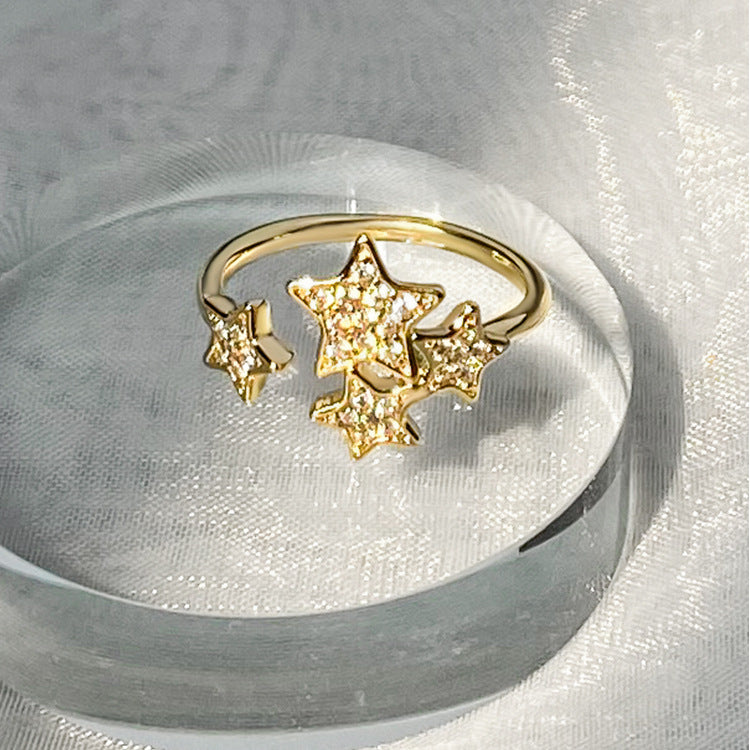 Aloofness Style Open Female Simple Personality Rings