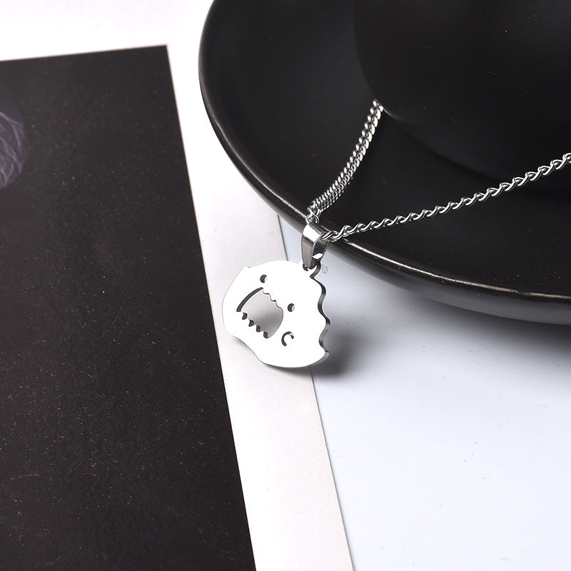 Women's & Men's & Number Pendant Titanium Steel And Necklaces