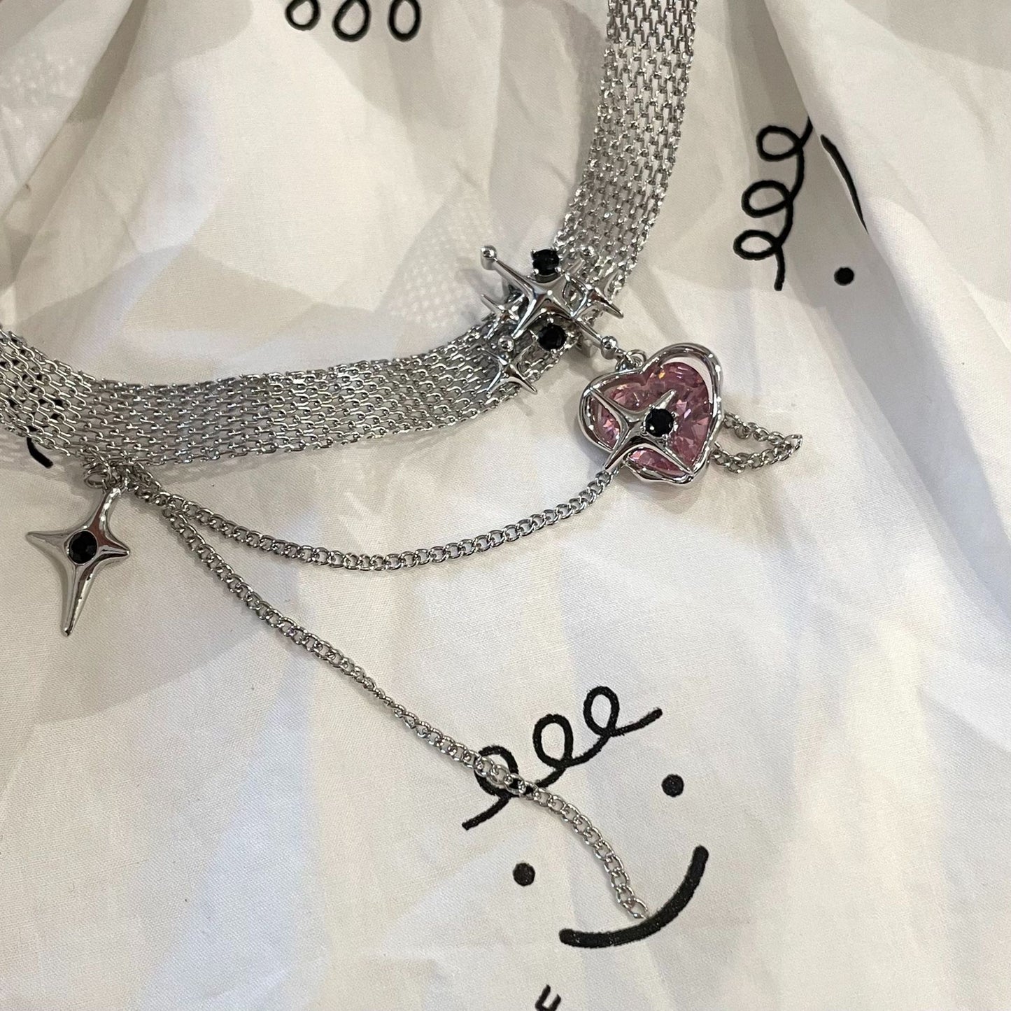 Colliers chaîne Cool en Zircon, diamant rose, amour, doux rêve