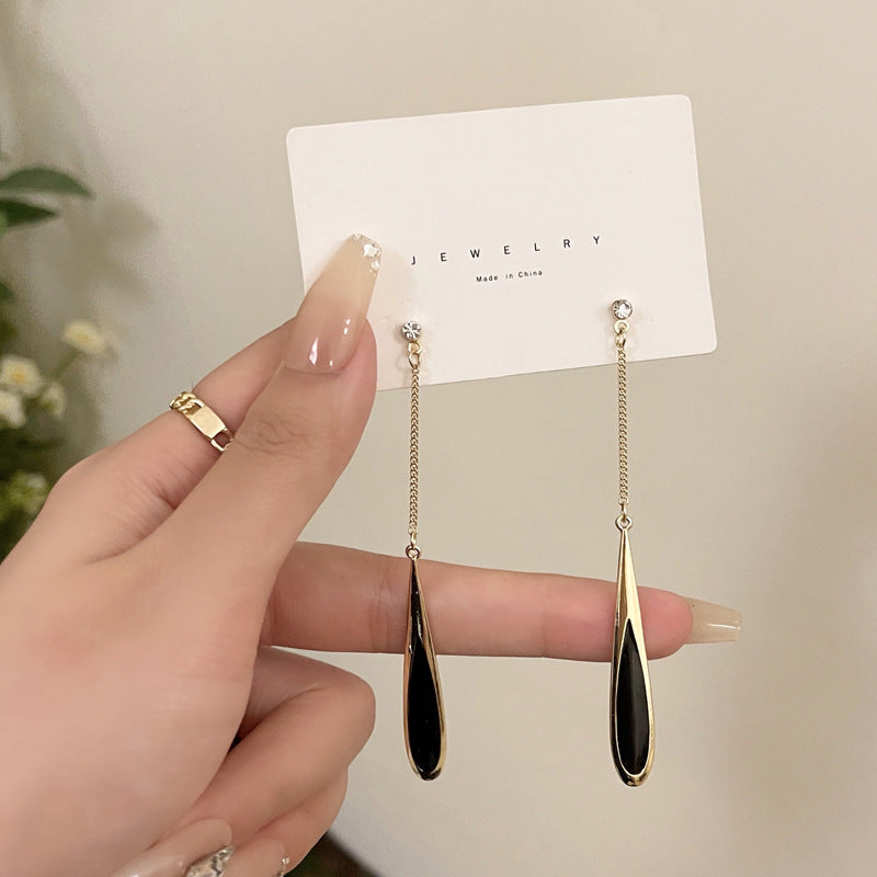 Nadel-Retro-Stil, lange, elegante, schlichte Ringe