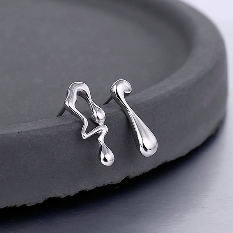Women's Style Small And Personalized Water Drop Ear Sterling Sier Earrings