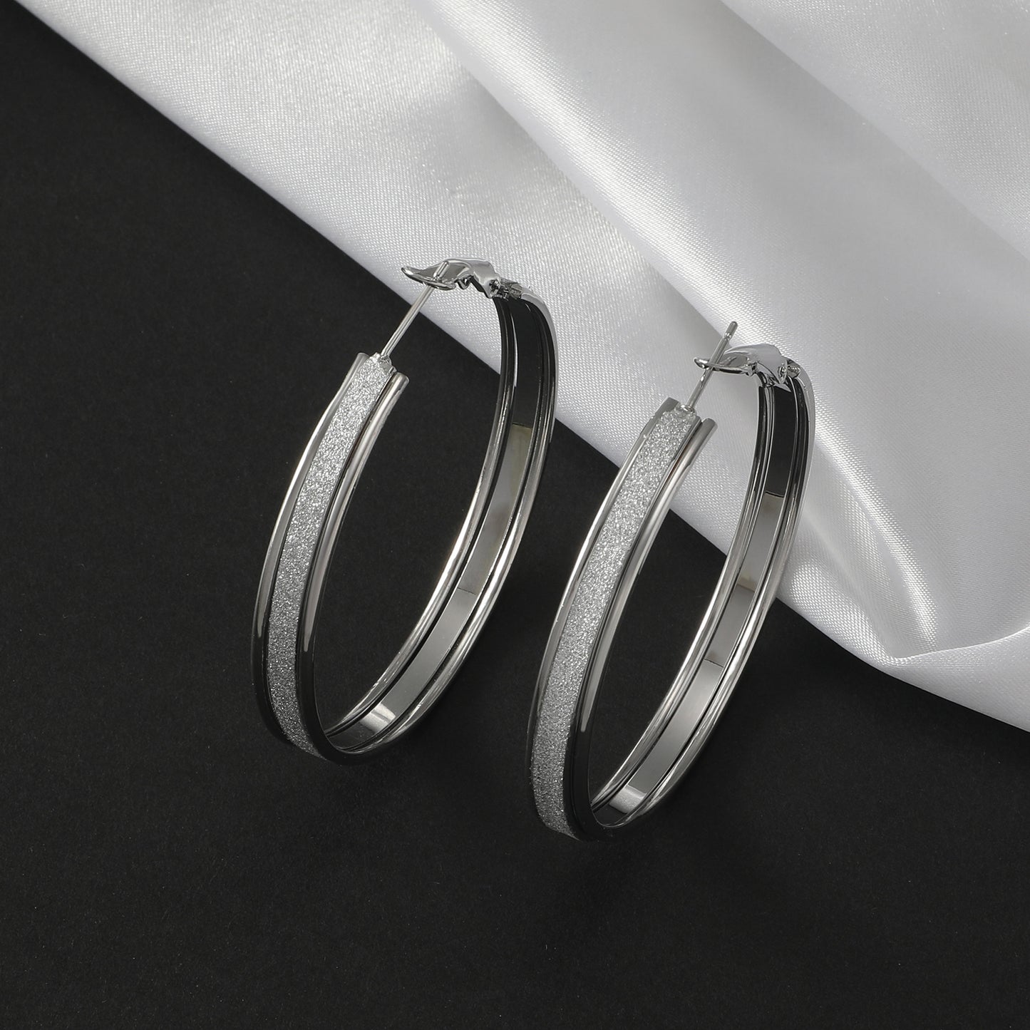 Women's Hoop For Exaggerated Personalized Wide Brim Earrings